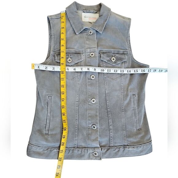 Two by Vince Camuto Gray Denim Vest | Sleeveless Size XS - Picture 10 of 10